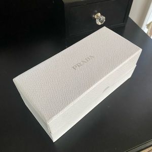 White Prada glasses box